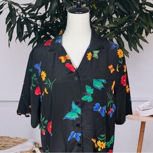 Vintage Butterfly Button Down